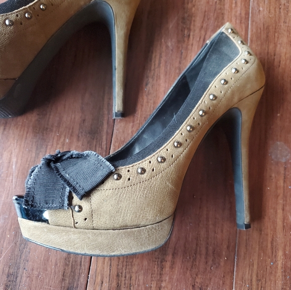 Jessica Simpson western pumps heels studded 7.5 - Picture 1 of 12
